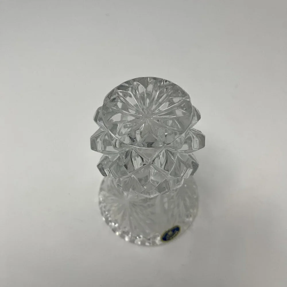 Vintage lead crystal vase small Czech Bohemian